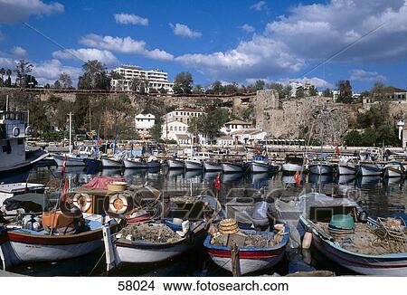 Boats in harbor, Antalya, Turkey View Large Photo Image Picture - Boats in harbor, Antalya, Turkey . Fotosearch
