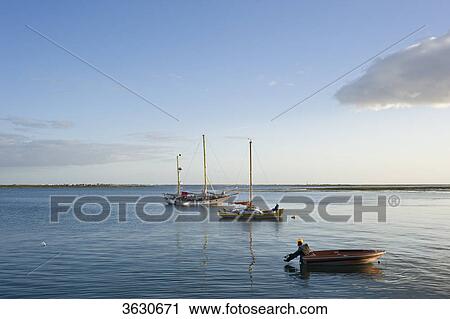 Stock Image - Boats on water, Olhao, Algarve, Portugal . Fotosearch