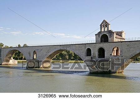 Stock Photography - Bridge Pont St. Benezet, Avignon, France . Fotosearch