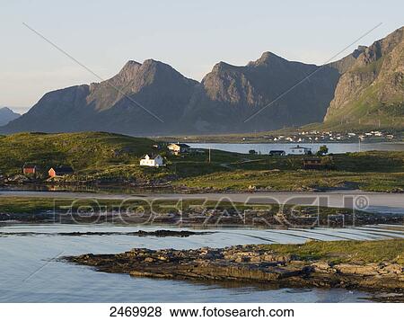 Buildings at seaside, Leknes, Lofoten, Nordland County, Norway View Large Photo Image Stock Photo - Buildings at seaside, Leknes, Lofoten, Nordland County, Norway . Fotosearch