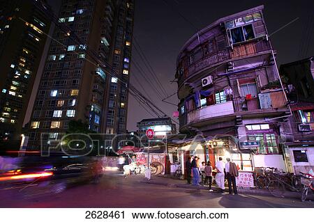 Buildings in city, Puxi, Shanghai, China View Large Photo Image Stock Image - Buildings in city, Puxi, Shanghai, China . Fotosearch