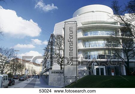 Picture - Buildings in city, Siemens Forum, Munich, Bavaria, Germany . Fotosearch
