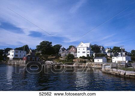 Buildings on waterfront, Stonington, Hancock County, Maine, USA View Large Photo Image Stock Image - Buildings on waterfront, Stonington, Hancock County, Maine, USA . Fotosearch