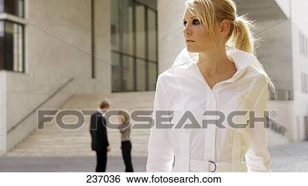 Stock Photograph - Businesswoman looking serious . Fotosearch