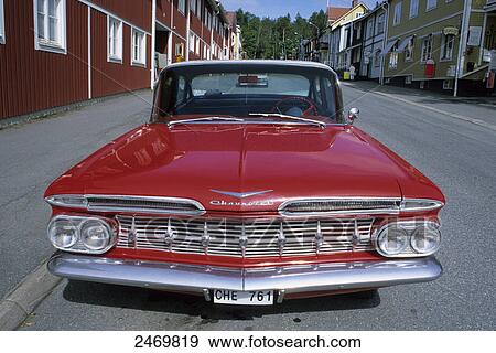 Stock Photo - Car on road, Vilhelmina, Kyrkstad, Sweden . Fotosearch