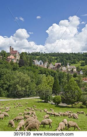 Stock Photo - Castle Berneck, Berneck Altensteig, Baden-Wuerttemberg, Germany, Europe . Fotosearch