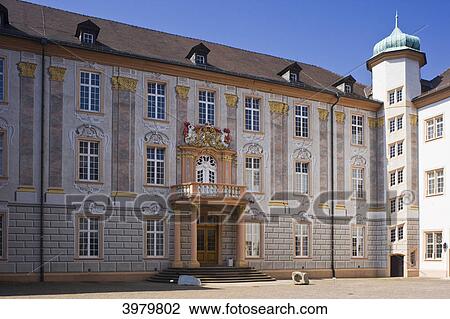 Stock Image - Castle courtyard, Ettlingen, Baden-Wuerttemberg, Germany, Europe . Fotosearch