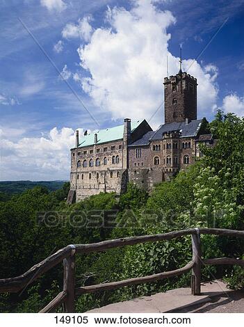 Stock Photography - Castle on hill, Eisenach, Germany . Fotosearch