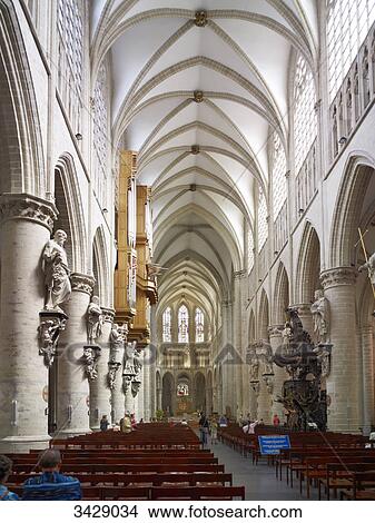 Cathedral St. Michael and St. Gudula, Brussels, Belgium, Europe View Large Photo Image Picture - Cathedral St. Michael and St. Gudula, Brussels, Belgium, Europe . Fotosearch