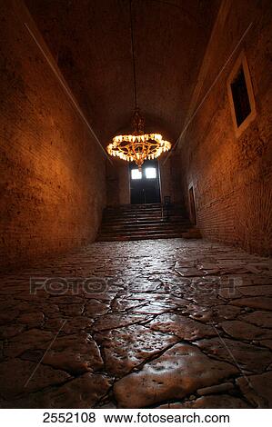 Stock Photo - Chandelier hanging in corridor of church, Aya Sofya, Istanbul, Turkey . Fotosearch