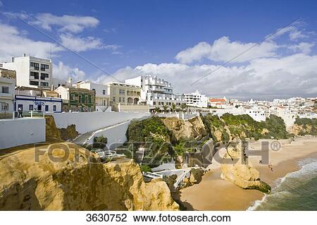 Stock Image - Cityscape with beach, Albufeira, Algarve, Portugal . Fotosearch
