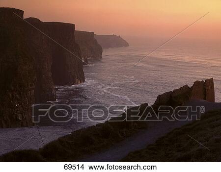 Cliffs of Moher, Liscannor, The Burren, County Clare, Republic Of Ireland View Large Photo Image Picture - Cliffs of Moher, Liscannor, The Burren, County Clare, Republic Of Ireland . Fotosearch
