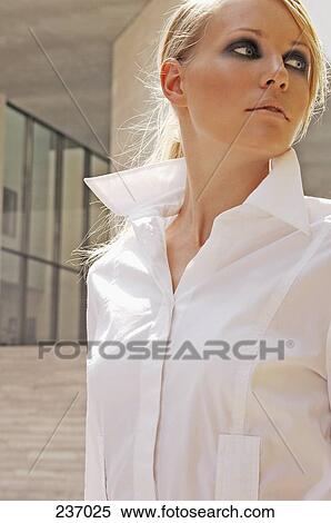 Close-up of businesswoman looking serious View Large Photo Image Stock Photography - Close-up of businesswoman looking serious . Fotosearch