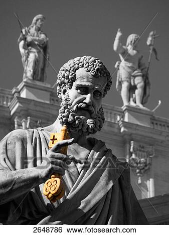 Close-up of statue of St. Peter View Large Photo Image Stock Photograph - Close-up of statue of St. Peter . Fotosearch