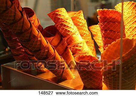 Close-up of waffles View Large Photo Image Stock Photo - Close-up of waffles . Fotosearch