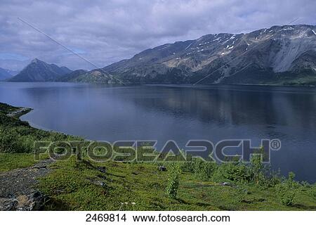 Picture - Clouds over fjord, Smaholmfjaell, Langfjordm, Norway . Fotosearch