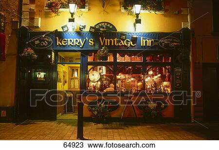 Stock Image - Facade of pub, Kerry´s Vintage Inn, Ring Of Kerry, County Kerry, Republic Of Ireland . Fotosearch