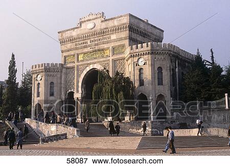 Stock Photo - Facade of university building, Istanbul, Turkey . Fotosearch