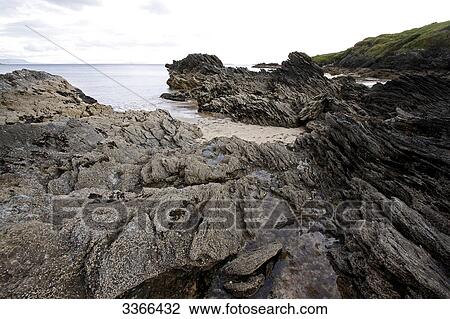 Stock Image - Fintragh Strand, Killybegs, Ireland, elevated view . Fotosearch