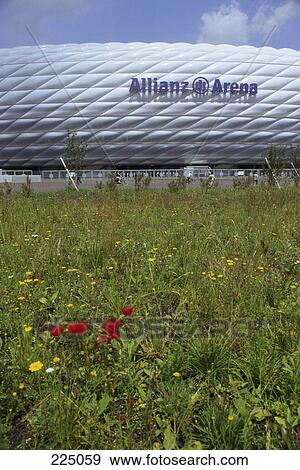 Stock Photo - Football stadium, Allianz Arena, Munich, Bavaria, Germany . Fotosearch