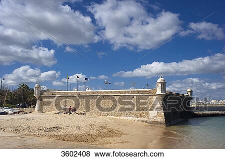 Stock Photo - Fort Ponta da Bandeira in Lagos, Algarve, Portugal . Fotosearch