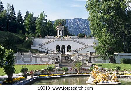 Garden in palace, Linderhof Palace, Oberammergau, Bavaria, Germany View Large Photo Image Stock Image - Garden in palace, Linderhof Palace, Oberammergau, Bavaria, Germany . Fotosearch