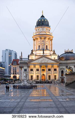 Stock Image - German cathedral, Gendarmenmarkt, Berlin, Germany, Europe . Fotosearch