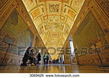 Hall of Maps, Rome, Italy View Large Photo Image Stock Photograph - Hall of Maps, Rome, Italy . Fotosearch