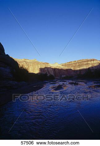 Stock Photograph - High angle view of a river, Capitol Reef National Park, Utah, USA . Fotosearch