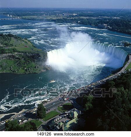 High angle view of waterfall, Niagara Falls, Lake Ontario, Ontario, Canada View Large Photo Image Stock Photograph - High angle view of waterfall, Niagara Falls, Lake Ontario, Ontario, Canada . Fotosearch