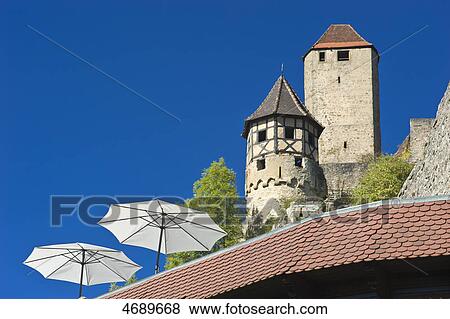 Stock Photo - Hornberg Castle, Neckarzimmern, Baden-Wuerttemberg, Germany . Fotosearch