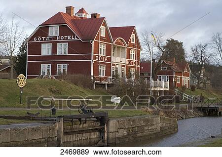 Hotel at waterfront, Goetahotell, Sweden View Large Photo Image Stock Photo - Hotel at waterfront, Goetahotell, Sweden . Fotosearch