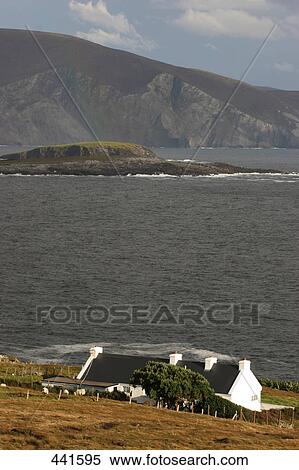 House at coast, Achill Island, County Mayo, Republic of Ireland View Large Photo Image Stock Photography - House at coast, Achill Island, County Mayo, Republic of Ireland . Fotosearch