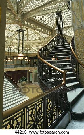 Interiors of building, Rookery Building, Chicago, Illinois, USA View Large Photo Image Stock Image - Interiors of building, Rookery Building, Chicago, Illinois, USA . Fotosearch