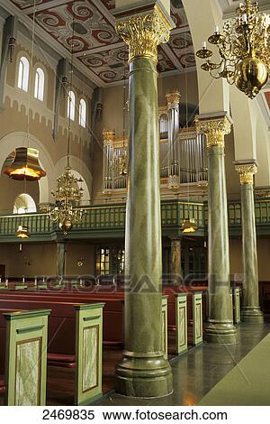 Stock Photography - Interiors of church, Sweden . Fotosearch