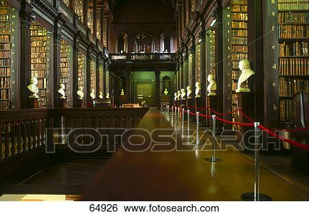 Stock Photograph - Interiors of college, Trinity College, Dublin, Dublin County, Leinster, Republic Of Ireland . Fotosearch