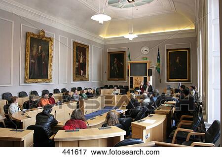 Stock Photo - Interiors of conference room . Fotosearch