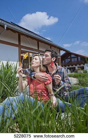 Stock Photography - Lehner energy house, Poing, Bavaria, Germany, Europe . Fotosearch
