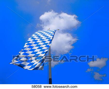 Low angle view of flag of Bavaria View Large Photo Image Stock Photo - Low angle view of flag of Bavaria . Fotosearch