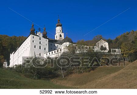 Low angle view of monastery, Marienberg Abbey, Burgeis, Vinschgau, Alto Adige, Italy View Large Photo Image Stock Image - Low angle view of monastery, Marienberg Abbey, Burgeis, Vinschgau, Alto Adige, Italy . Fotosearch