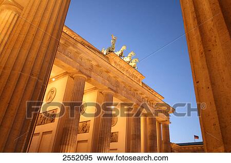 Stock Photography - Low angle view of monument, Brandenburg Gate, Berlin, Germany . Fotosearch