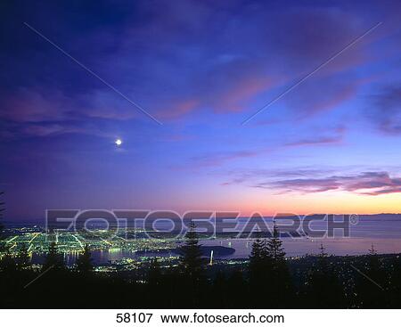 Moon in sky, Vancouver, British Columbia, Canada View Large Photo Image Stock Photo - Moon in sky, Vancouver, British Columbia, Canada . Fotosearch