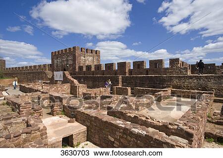 Moorish castle, Silves, Algarve, Portugal View Large Photo Image Stock Image - Moorish castle, Silves, Algarve, Portugal . Fotosearch
