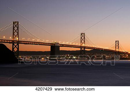 Oakland Bay Bridge, San Francisco, California, USA View Large Photo Image Stock Photo - Oakland Bay Bridge, San Francisco, California, USA . Fotosearch