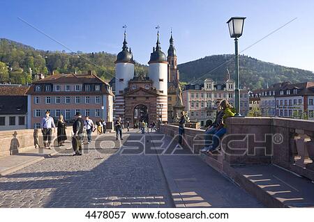 Old bridge, Heidelberg, Baden-Wuerttemberg, Germany, Europe View Large Photo Image Stock Photo - Old bridge, Heidelberg, Baden-Wuerttemberg, Germany, Europe . Fotosearch