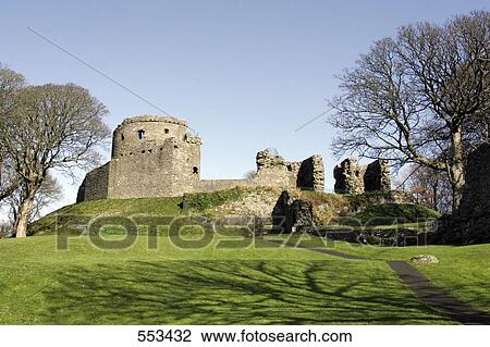 Stock Image - Old ruins on castle, Dundrum Castle, Dundrum, Dublin County, Leinster, Ireland . Fotosearch