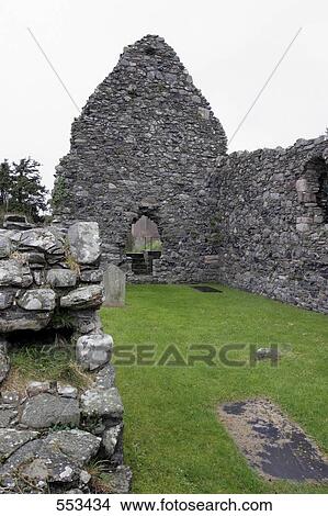Picture - Old ruins on church, Dundrum Church, Dundrum, Dublin County, Leinster, Ireland . Fotosearch