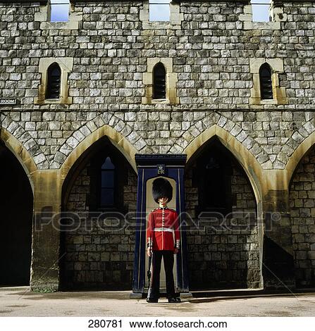Palace guard standing at palace post, Berkshire, England View Large Photo Image Stock Image - Palace guard standing at palace post, Berkshire, England . Fotosearch