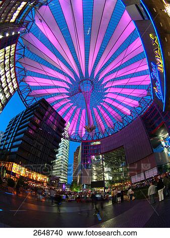 People at sony center, Potsdamer Platz, Berlin, Germany View Large Photo Image Stock Image - People at sony center, Potsdamer Platz, Berlin, Germany . Fotosearch