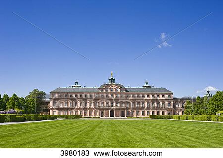 Stock Image - Pergola at castle garden, residence castle, Rastatt, Baden-Wuerttemberg, Germany, Europe . Fotosearch